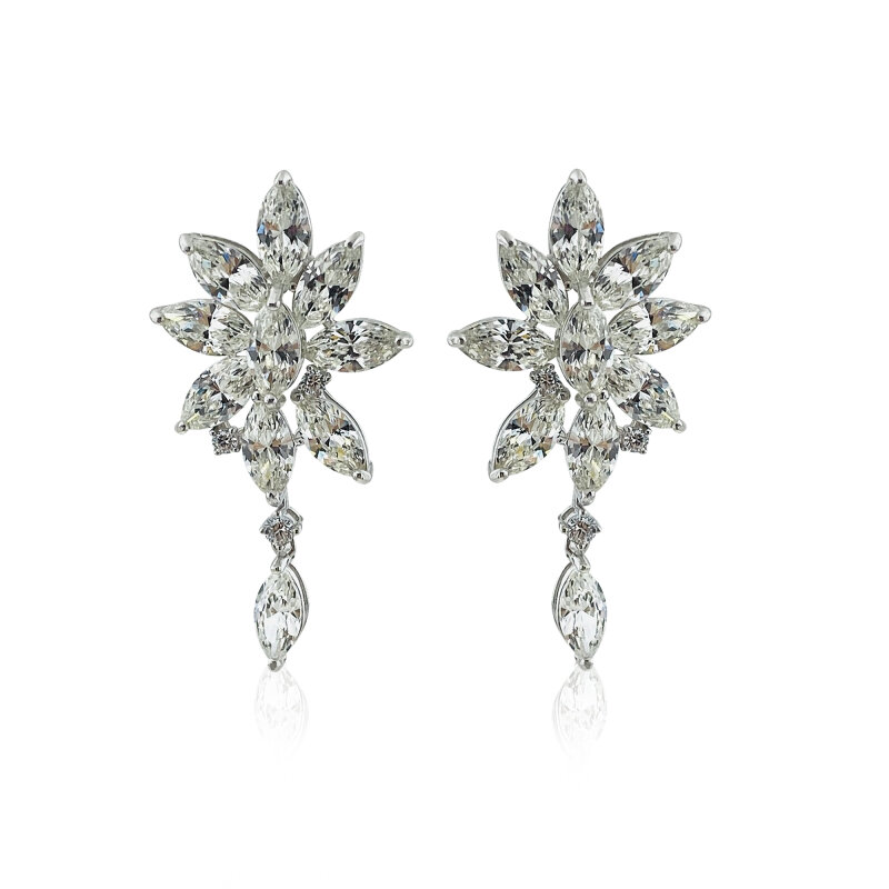 Solene Moissanite Marquise Earrings - Filtered - 1