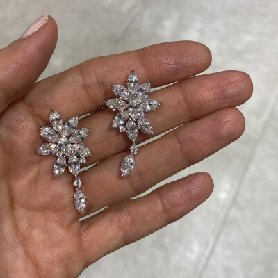 Solene Moissanite Marquise Earrings - Filtered - by Eda Çetin