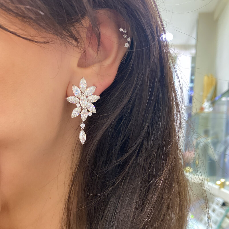 Solene Moissanite Marquise Earrings - Filtered - 3