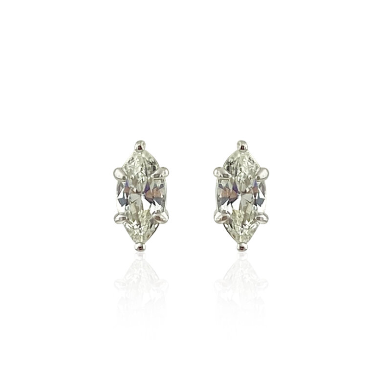 Solene Moissanite Marquise Earrings - Mini - 1