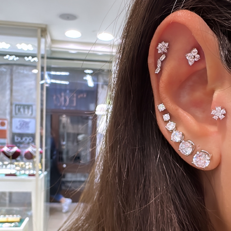 Solitaire Earring - 1 Carat - 2