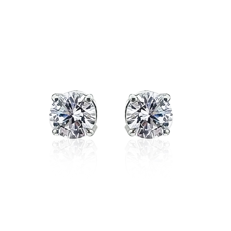 Solitaire Earring - 1 Carat