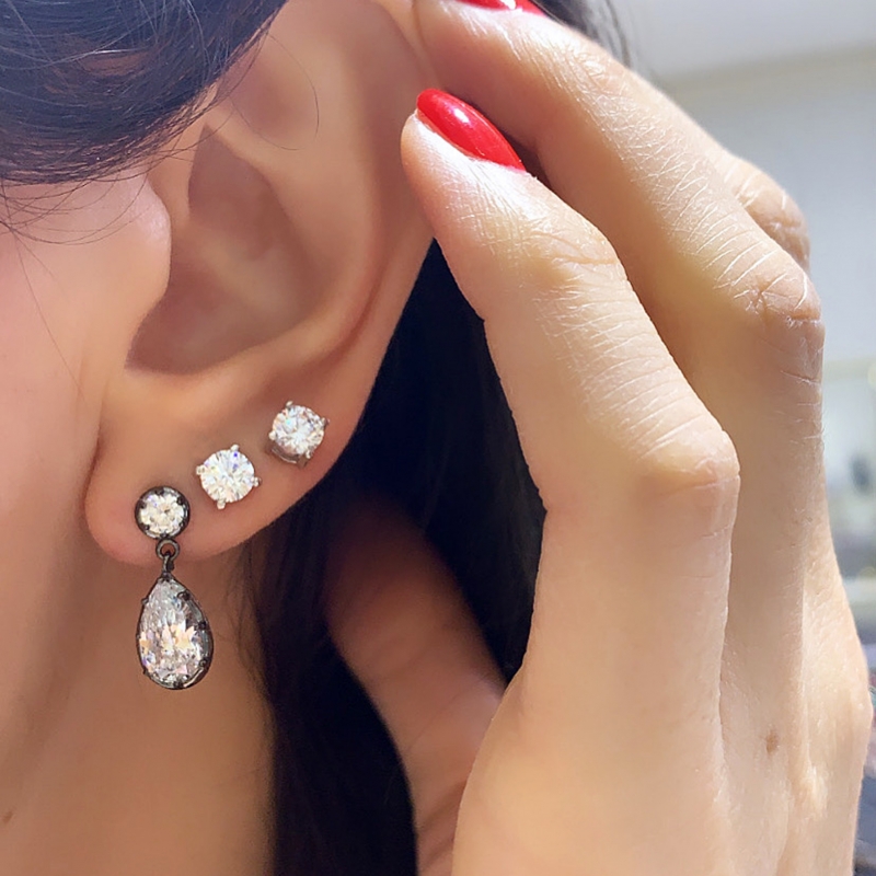 Solitaire Earrings -0.50 Carat - 2