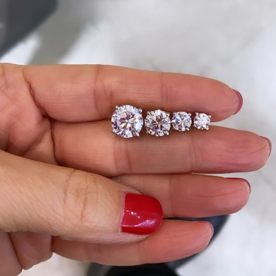 Solitaire Earrings -0.50 Carat - Thumbnail