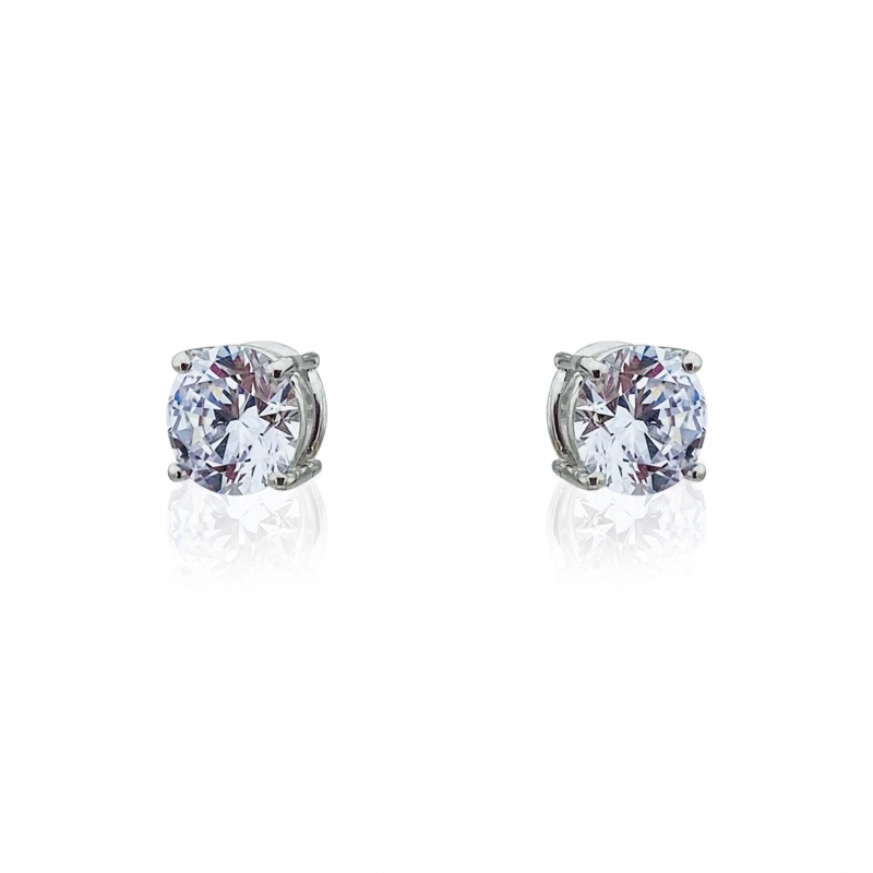 Solitaire Earrings - 2 Carat