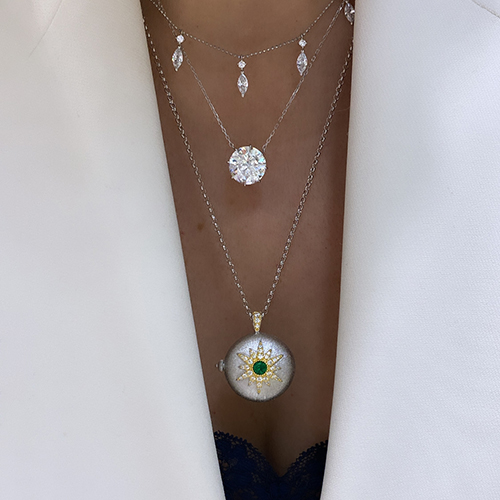Solitaire Necklace - 6 Carat - 2