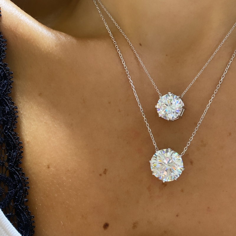 Solitaire stone necklace outlet
