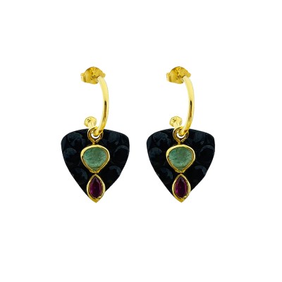 byEdaÇetin - Spinel Triangle Collection Earrings