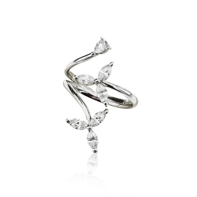 byEdaÇetin - Spiral Three Stone Marquise Ring