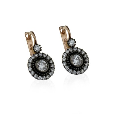 Spotted Diamond Mounting Earrings - Thumbnail