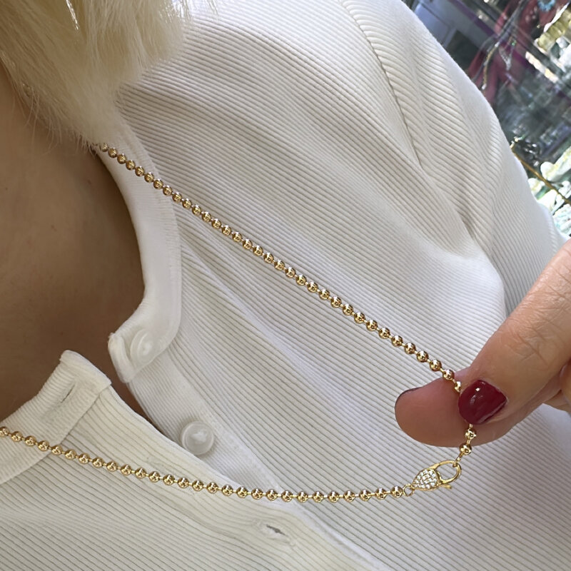 Stone Clasp Chain Necklace - 2