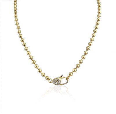 Stone Clasp Chain Necklace - by Eda Çetin