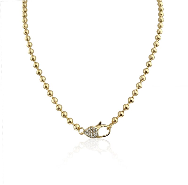 Stone Clasp Chain Necklace - 1