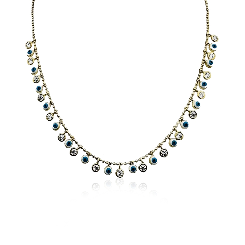 Stone Evil Eye Necklace