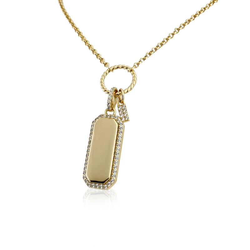 Stone Plate Necklace - 1