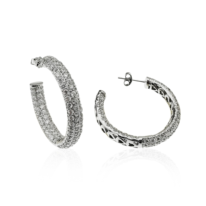 Tara Italian Hoop Earrings - 2