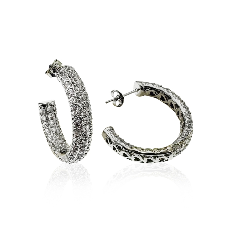 Tara Italian Hoop Earrings - 2
