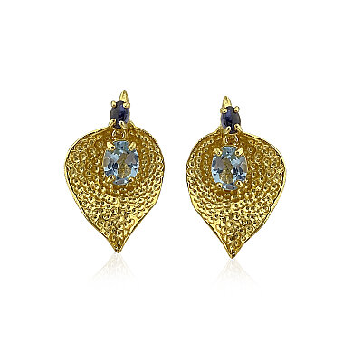 Tattoo Plate Collection Leaf Earrings - by Eda Çetin