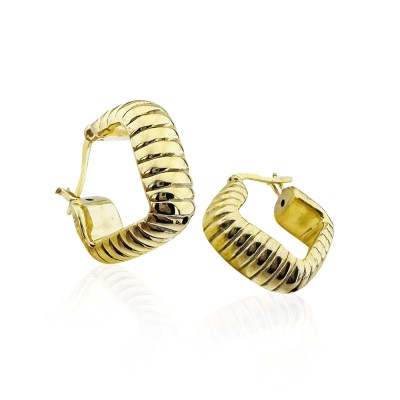 byEdaÇetin - Thick Square Form Hoop Earrings (1)