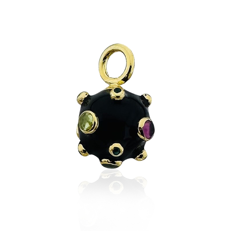 Tourmaline Enamel Pendants - 5