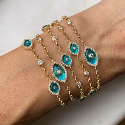 by Eda Çetin - Triple Mini Glasseye Bracelet (1)