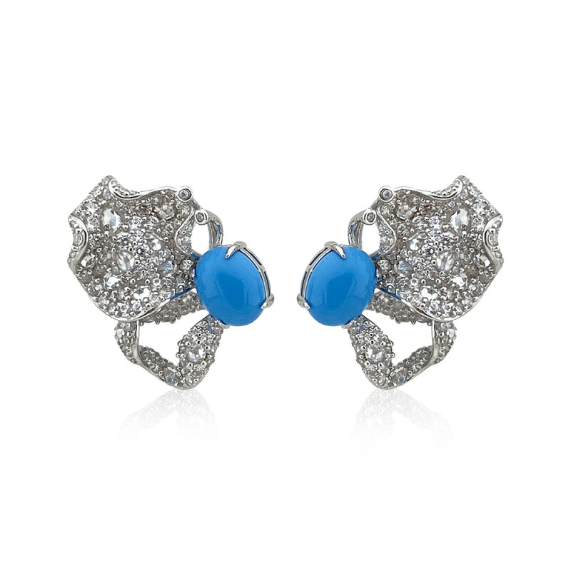 Turquoise Butterfly Earrings - 1