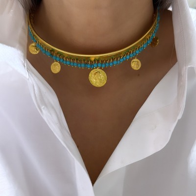 Turquoise Collar Necklace - Thumbnail