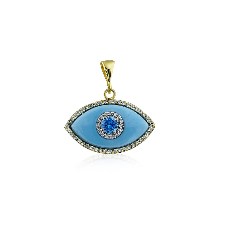 Turquoise Eye Pendant - 1