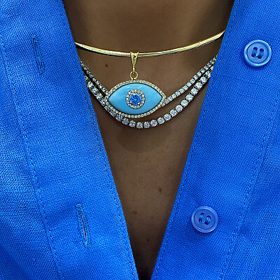 Turquoise Eye Pendant - by Eda Çetin