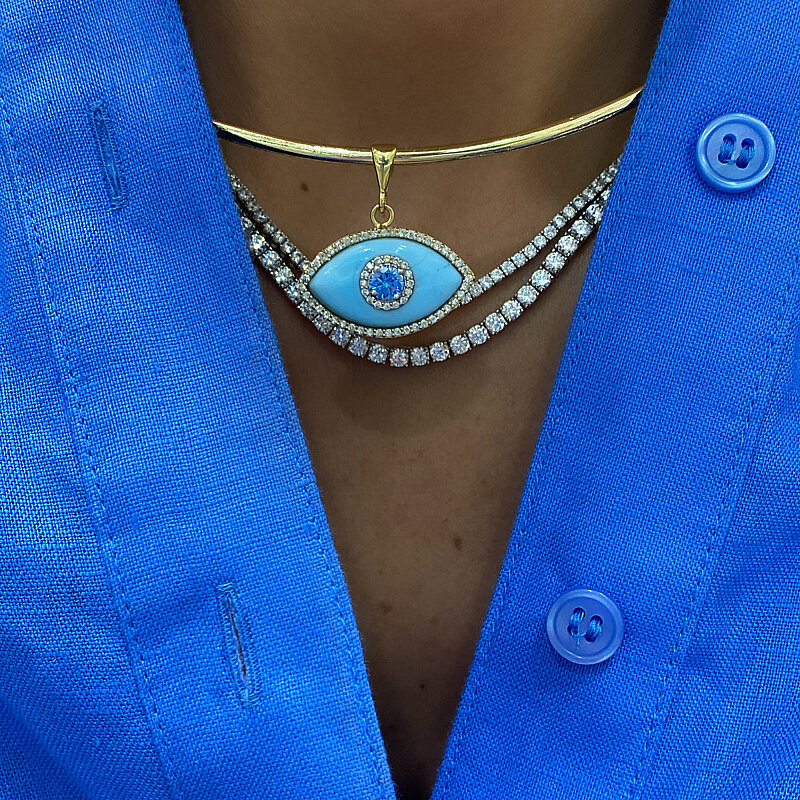Turquoise Eye Pendant - 2