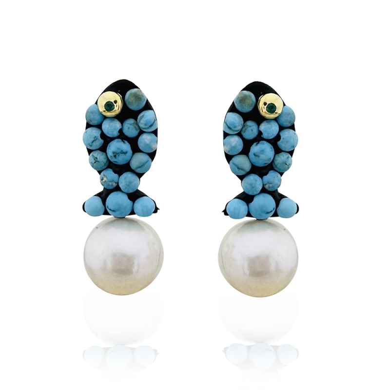 Turquoise Fish Collection Earrings