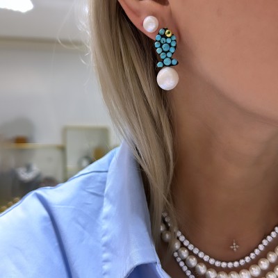 Turquoise Fish Collection Earrings - Thumbnail