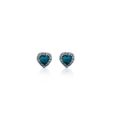 byEdaÇetin - Turquoise Heart Earrings