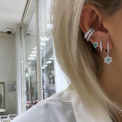 byEdaÇetin - Turquoise Heart Earrings (1)