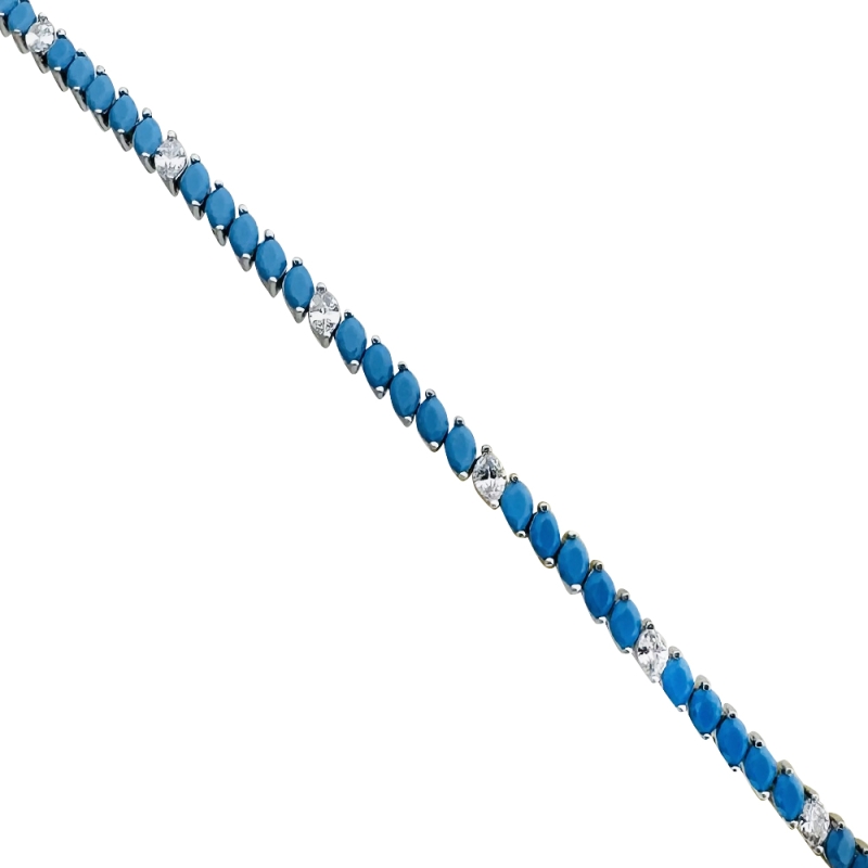 Turquoise Marquise Tennis Bracelet