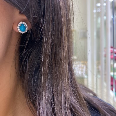 by Eda Çetin - Turquoise Royal Max Single Earring (1)