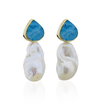 byEdaÇetin - Turquoise Stone Collection Earrings (1)