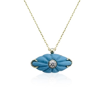 Verona Turquoise Eye Necklace - Thumbnail