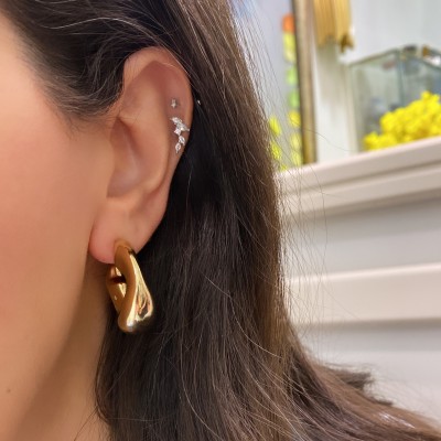 Wave Form Italian Earrings - Thumbnail