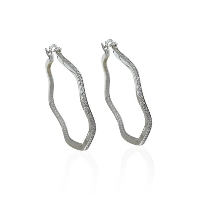 byEdaÇetin - Wavy Hoop Earrings