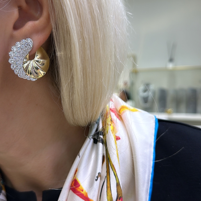 Wings Stone Plate Earrings - 2